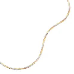 Histoire d'Or Collier Jasmin Tresse Or Tricolore