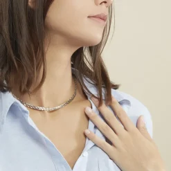 Histoire d'Or Collier Jasmin Tresse Or Tricolore