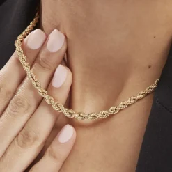 Histoire d'Or Collier Jerry Maille Corde Or Jaune