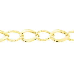 Histoire d'Or Collier Joice Maille Alternée Et Godronne Or Jaune