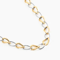 Histoire d'Or Collier Joice Maille Alternée Et Godronne