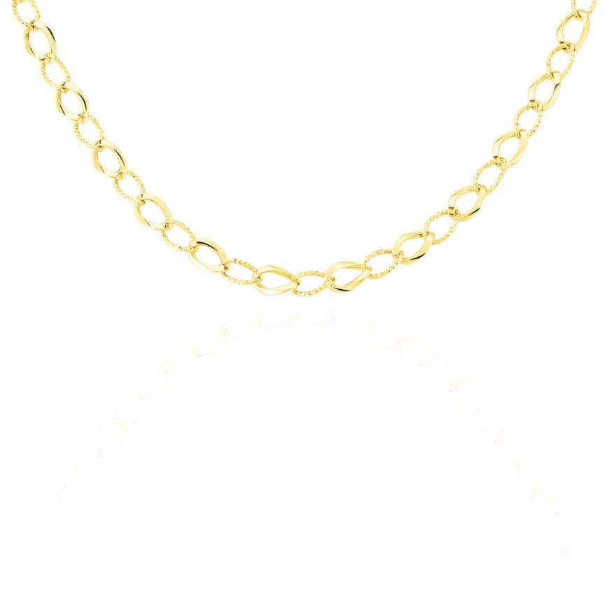 Collier Joice Maille Alternée Et Godronne-Histoire d'Or