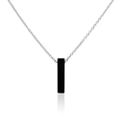 JOURDAN Collier Acier Gris Onyx