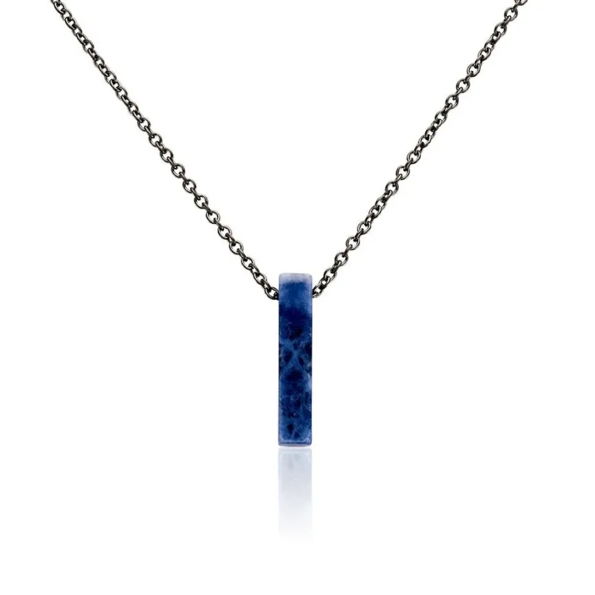 Collier Acier Noir Sodalite-JOURDAN Best