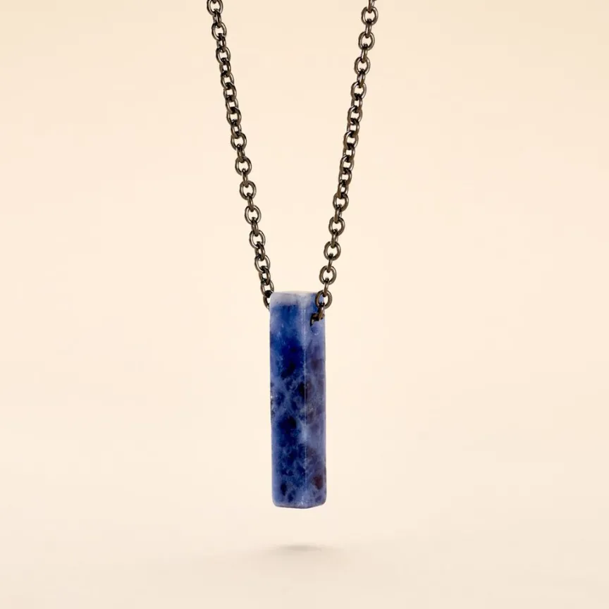 Collier Acier Noir Sodalite-JOURDAN Best