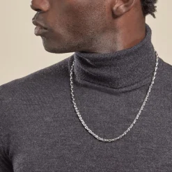 JOURDAN Collier Homme Mikeno Acier Blanc