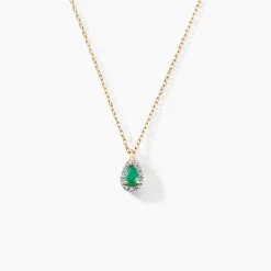 Histoire d'Or Collier Juliettina Or Jaune Emeraude Diamant