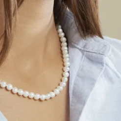 Histoire d'Or Collier Kanwal Or Jaune Perle De Culture