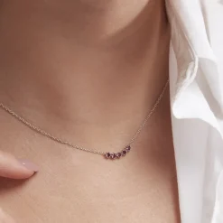 Histoire d'Or Collier Karrie Argent Blanc Oxyde De Zirconium