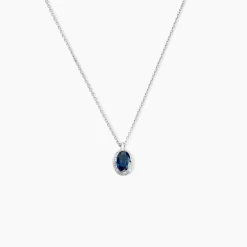 Histoire d'Or Collier Kriska Or Blanc Saphir Et Diamant