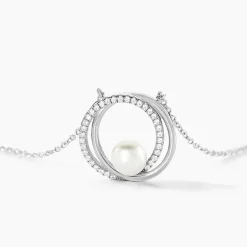 Histoire d'Or Collier Laury Argent Blanc Perle De Culture Et Oxyde De Zirconium