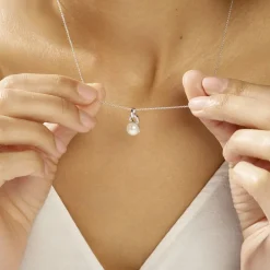 Histoire d'Or Collier Lilio Argent Blanc Perle De Culture Et Oxyde De Zirconium