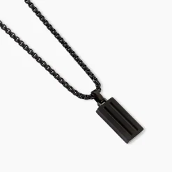 Histoire d'Or Collier Line Acier Noir