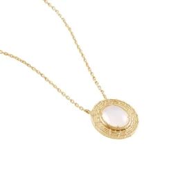 Histoire d'Or Collier Linna Plaqué Or Jaune Pierre De Lune