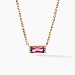 Histoire d'Or Collier Luccia Plaqué Or Doré Pierre D'imitation