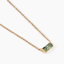 Histoire d'Or Collier Luccia Plaqué Or Doré Pierre D'imitation