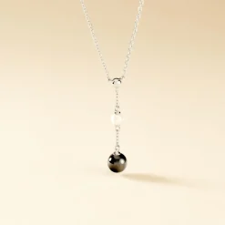 Histoire d'Or Collier Lucia Cera Argent Blanc Perle De Culture Et Céramique