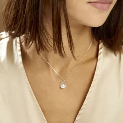 Histoire d'Or Collier Lucinda Or Blanc Perle De Culture Et Oxyde De Zirconium