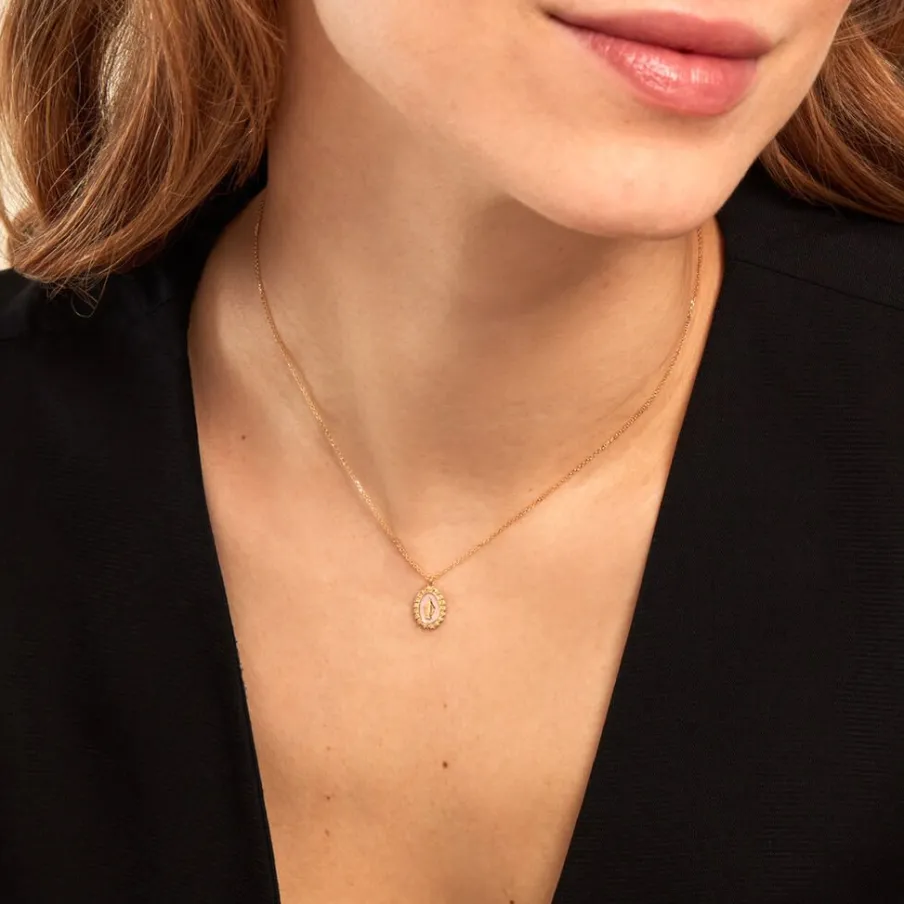 Histoire d'Or Collier Lueur Coloree Or Jaune