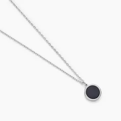 Collier Lunatique Argent Blanc Malachite Onyx-Histoire d'Or Best