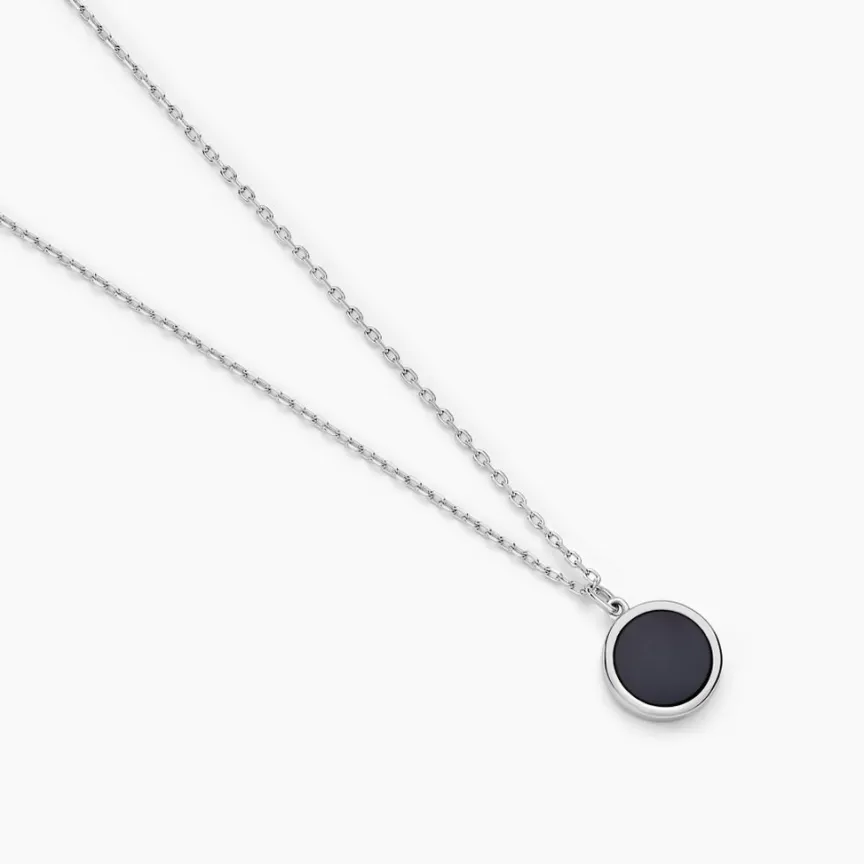 Collier Lunatique Argent Blanc Malachite Onyx-Histoire d'Or Best