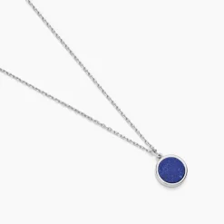 Collier Lunatique Argent Blanc Lapis Lazuli Nacre-Histoire d'Or Sale