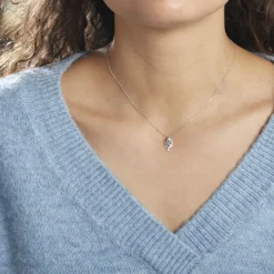 Histoire d'Or Collier Lydia Or Blanc Topaze Oxyde Oxyde