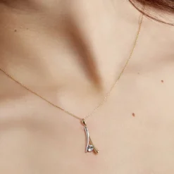 Histoire d'Or Collier Madli Or Bicolore Topaze