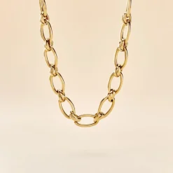Histoire d'Or Collier Maille Perry Acier Doré