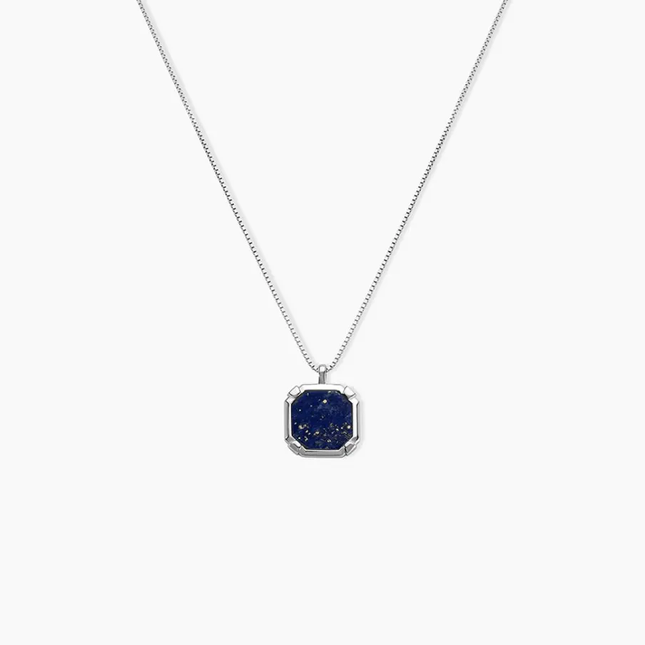 Histoire d'Or Collier Mani Argent Blanc Lapis Lazuli