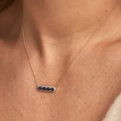 Histoire d'Or Collier Margaux Or Jaune Saphir Diamant