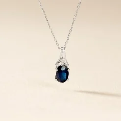 Histoire d'Or Collier Marie Or Blanc Saphir Diamant