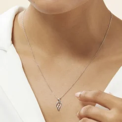 Histoire d'Or Collier Marnie Or Blanc Diamant