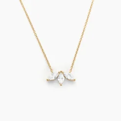 Histoire d'Or Collier Marquise Or Jaune Oxyde De Zirconium