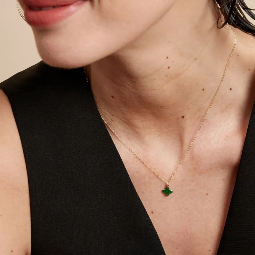 Collier Marvella Or Jaune Malachite-Histoire d'Or Online