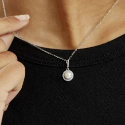 Histoire d'Or Collier Mathie Argent Blanc Perle De Culture Et Oxyde De Zirconium