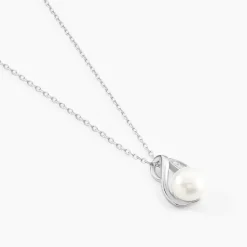 Histoire d'Or Collier Mesmin Argent Blanc Perle De Culture Et Oxyde De Zirconium