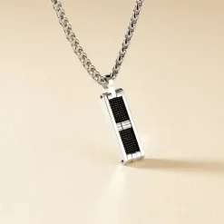 JOURDAN Collier Messy Acier Blanc