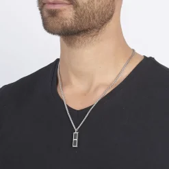 JOURDAN Collier Messy Acier Blanc