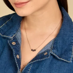 Histoire d'Or Collier Midnight Royalty Plaqué Or Jaune Oxyde De Zirconium