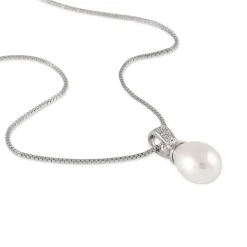 Histoire d'Or Collier Miley Argent Blanc Perle De Culture