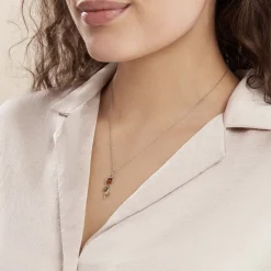 Histoire d'Or Collier Murriel Argent Blanc Ambre