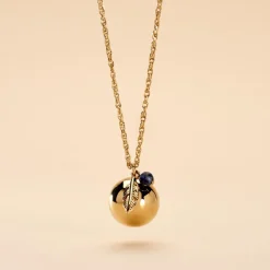 Histoire d'Or Collier My Bola Acier Jaune Aventurine