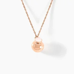 Histoire d'Or Collier My Bola Acier Rose Quartz