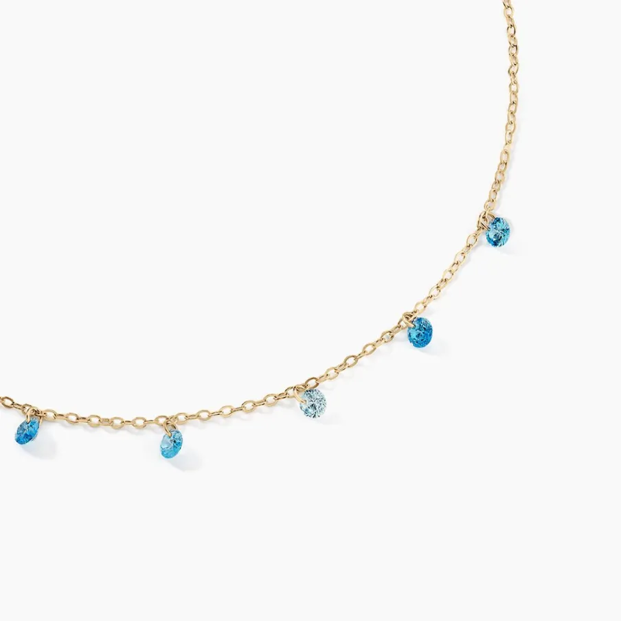 Histoire d'Or Collier Myosothis Plaqué Or Pierres