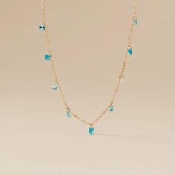 Histoire d'Or Collier Myosothis Plaqué Or Pierres