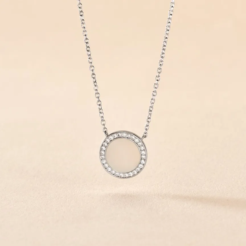 Collier Nawala De Zirconium Et Nacre-Histoire d'Or