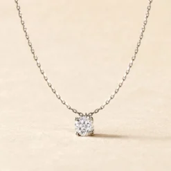 Histoire d'Or Collier Nazha Or Blanc Oxyde De Zirconium