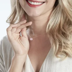Collier Nelig Argent Rose Oxyde De Zirconium-Histoire d'Or