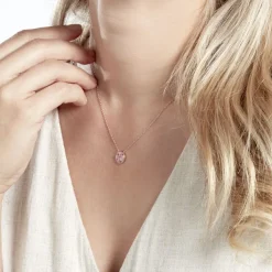 Collier Nelig Argent Rose Oxyde De Zirconium-Histoire d'Or